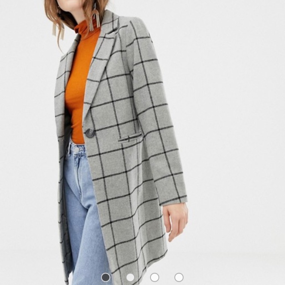 Grey + Black New Grid Jacket
